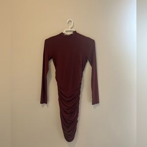 Tiger dress long sleeve body con dress